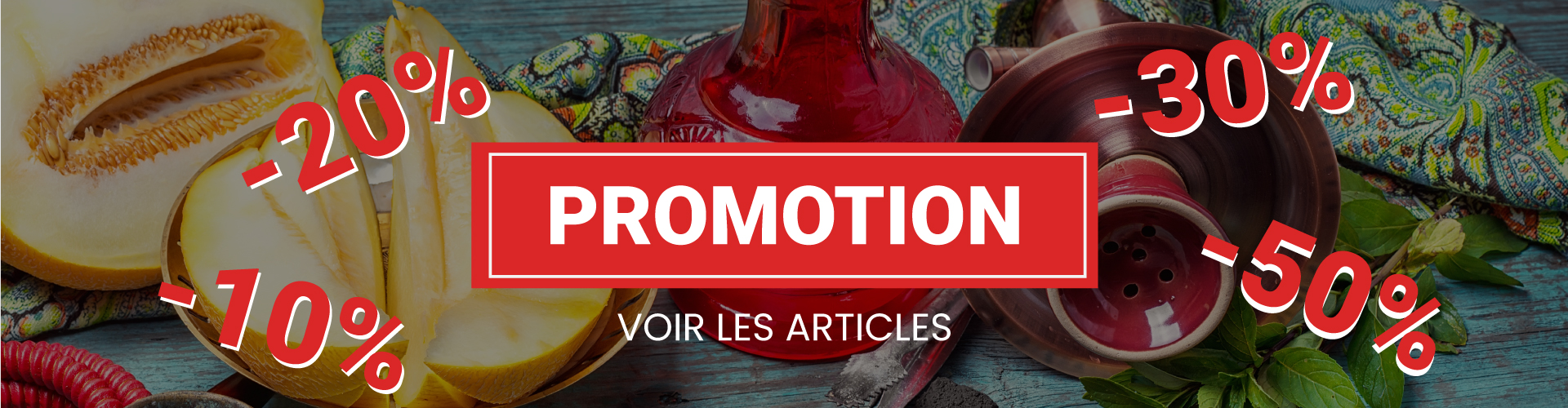 Bannire de promotion de narguiswag vendeur de chicha en ligne 